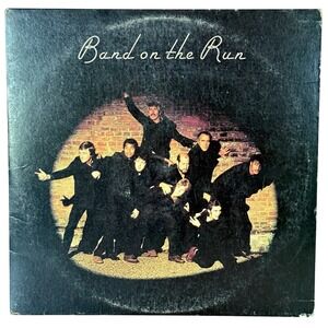 Paul McCartney Wings Band on the Run Vinyl LP‎ Apple Records SO-3415 with Poster
